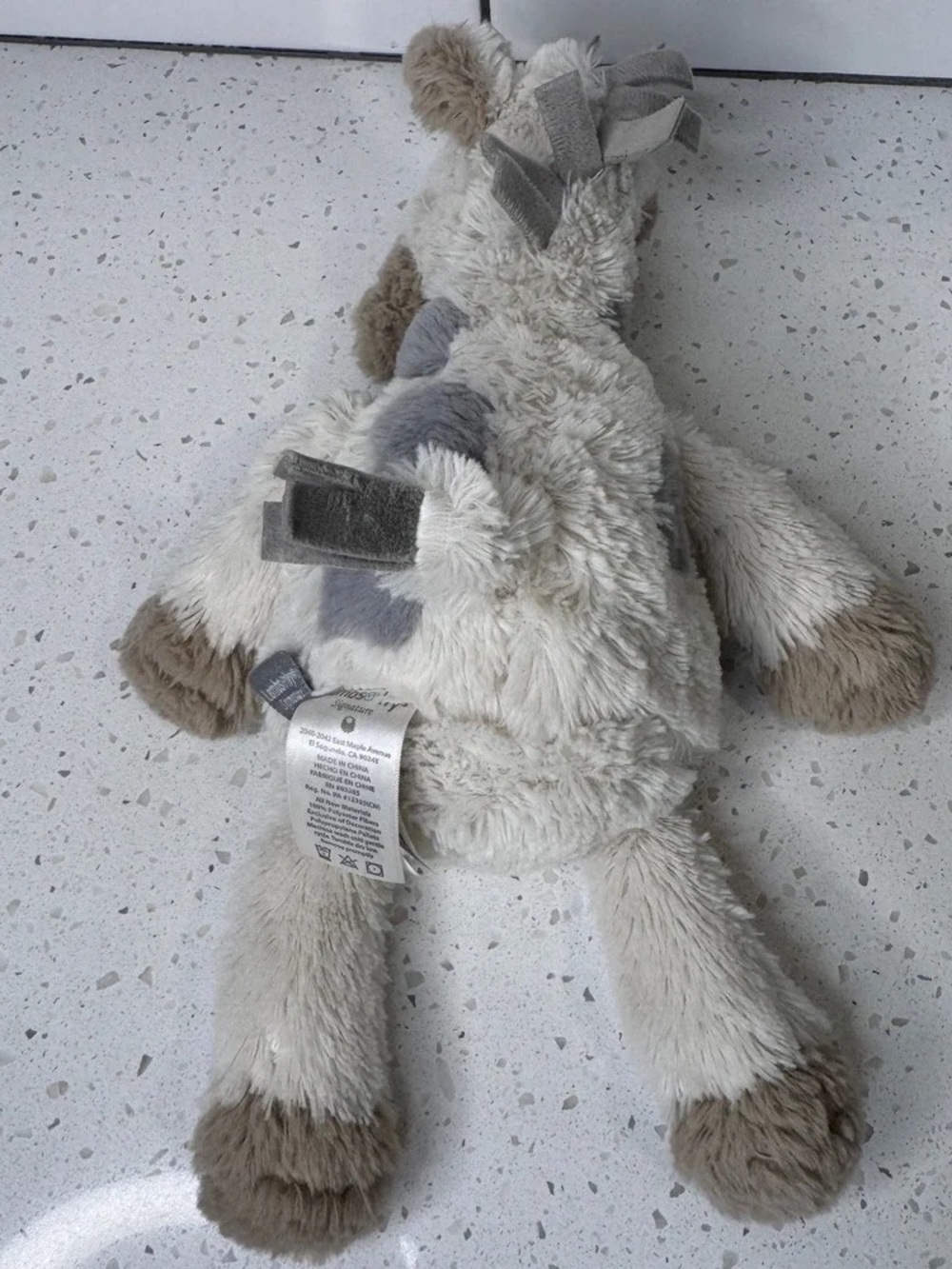 Plush Dog Toy Giraffe in Cream & Taupe - Picture 2 of 2
